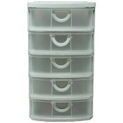 Wholesale - 5-DRAWER LT. GREEN MINI ORGANIZER C/P 12, UPC: 789554866125